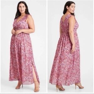Banana Republic Smocked Floral Maxi Dress